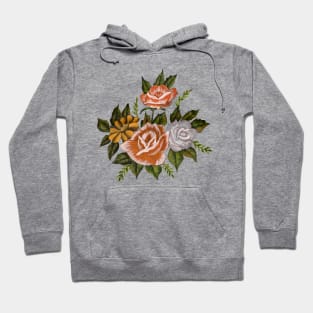 Painted Autumn Harvest- Watercolor Florals Hoodie